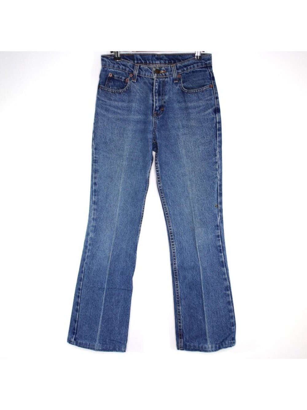 Vintage Jordache Womens 3 / 4 28 x 29 Y2K Pleated Flared Bell Bottom Jeans K801